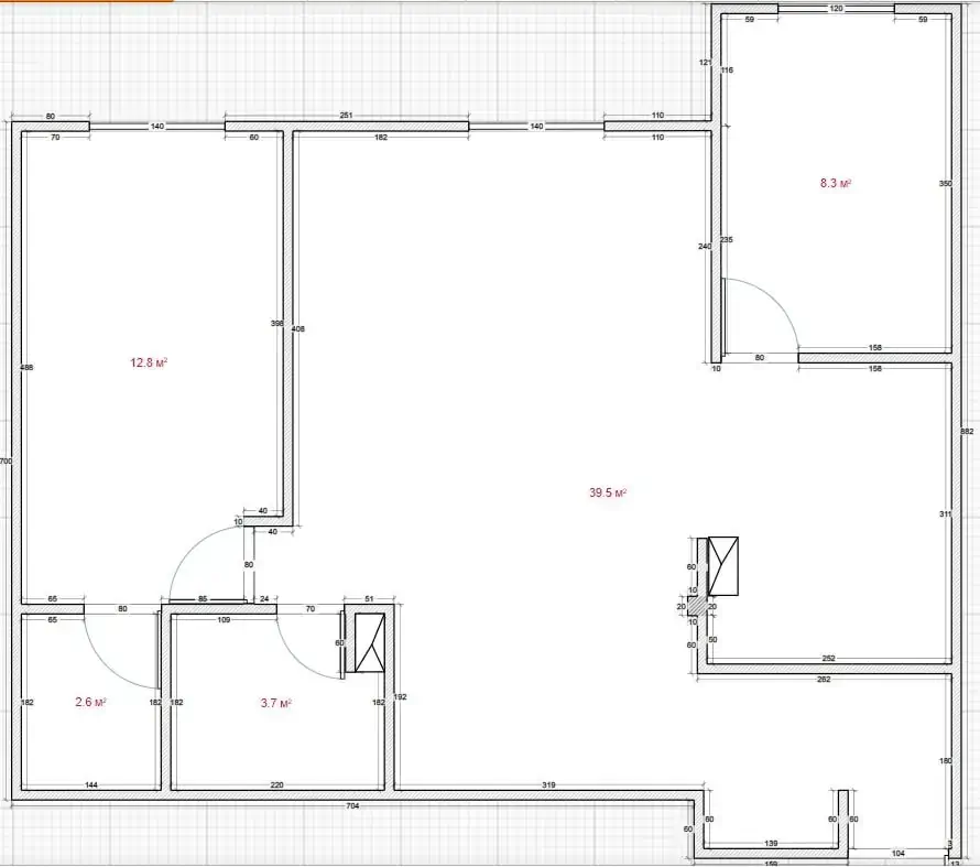 3 xonali kvartira sotiladi − 69.8 m²