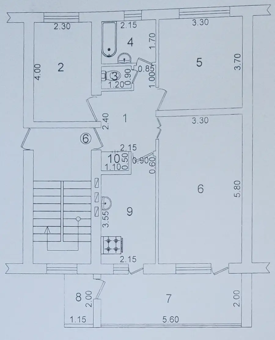 Продается 3-комнатная квартира − 72 м²