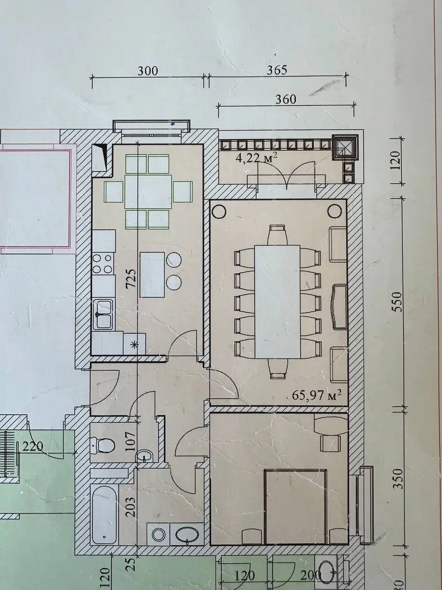 2 xonali kvartira − 70.7 m², 6/8 qavat