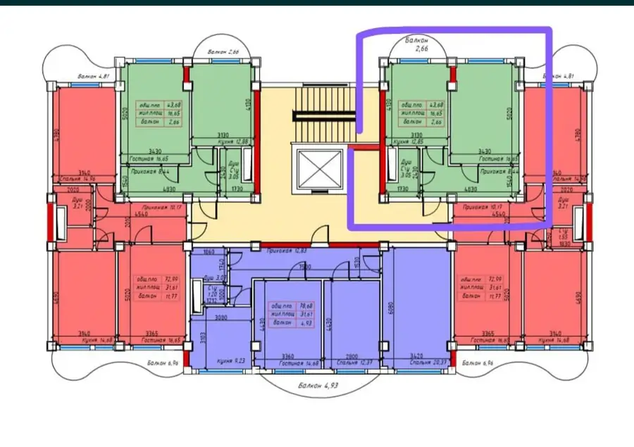 1 xonali kvartira sotiladi − 35 m²