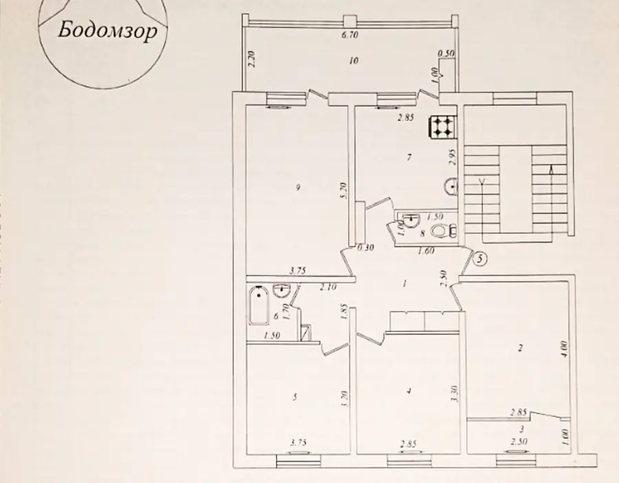 4 xonali kvartira − 100 m², 8/9 qavat