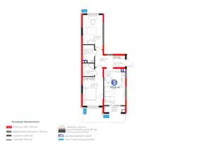 3 xonali kvartira sotiladi − 79.83 m²