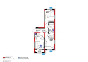 Продается 3-комнатная квартира − 65.46 м²