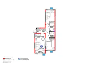 Продается 3-комнатная квартира − 65.82 м²
