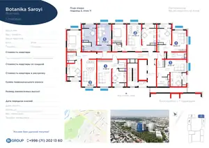 1 xonali kvartira − 38.22 m², 11/16 qavat