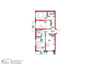 3 xonali kvartira sotiladi − 99.08 m²