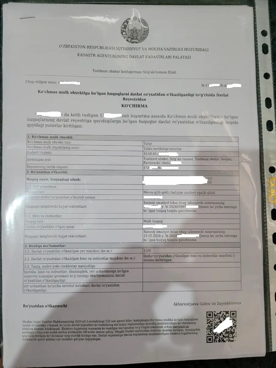 Tijoriy yer maydoni − 25 sot