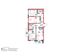 3 xonali kvartira sotiladi − 98.23 m²