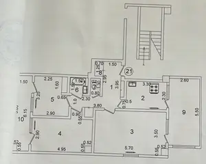 Продается 3-комнатная квартира − 86.2 м²