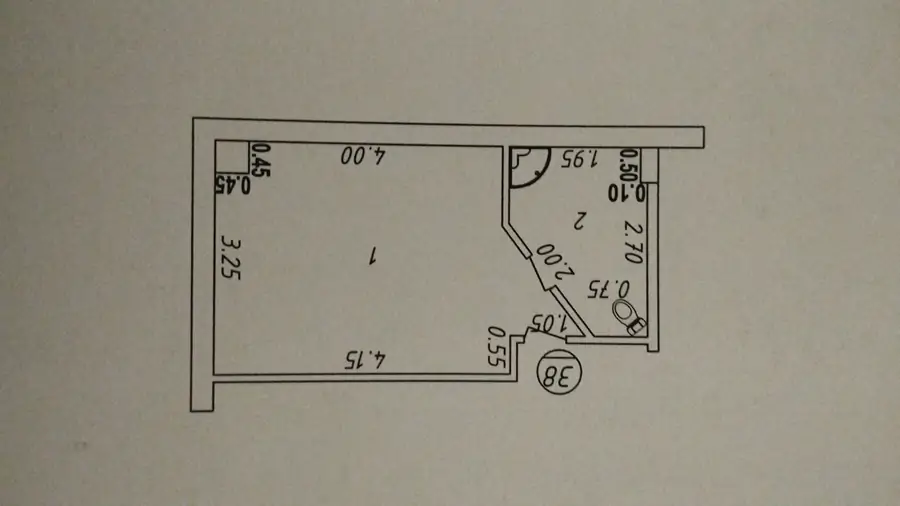 1 xonali kvartira sotiladi − 19 m²