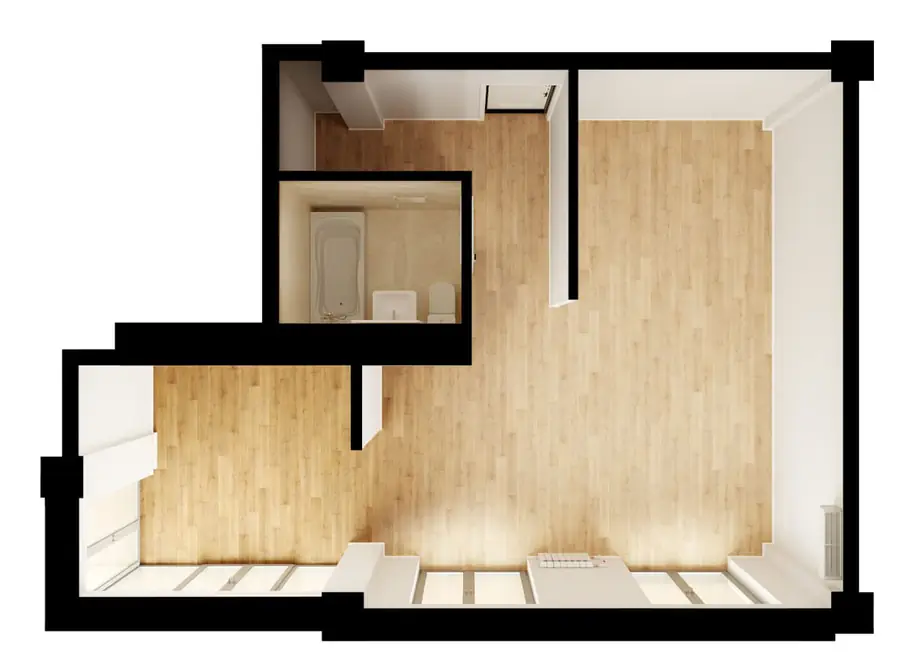 1 xonali kvartira sotiladi − 48 m²