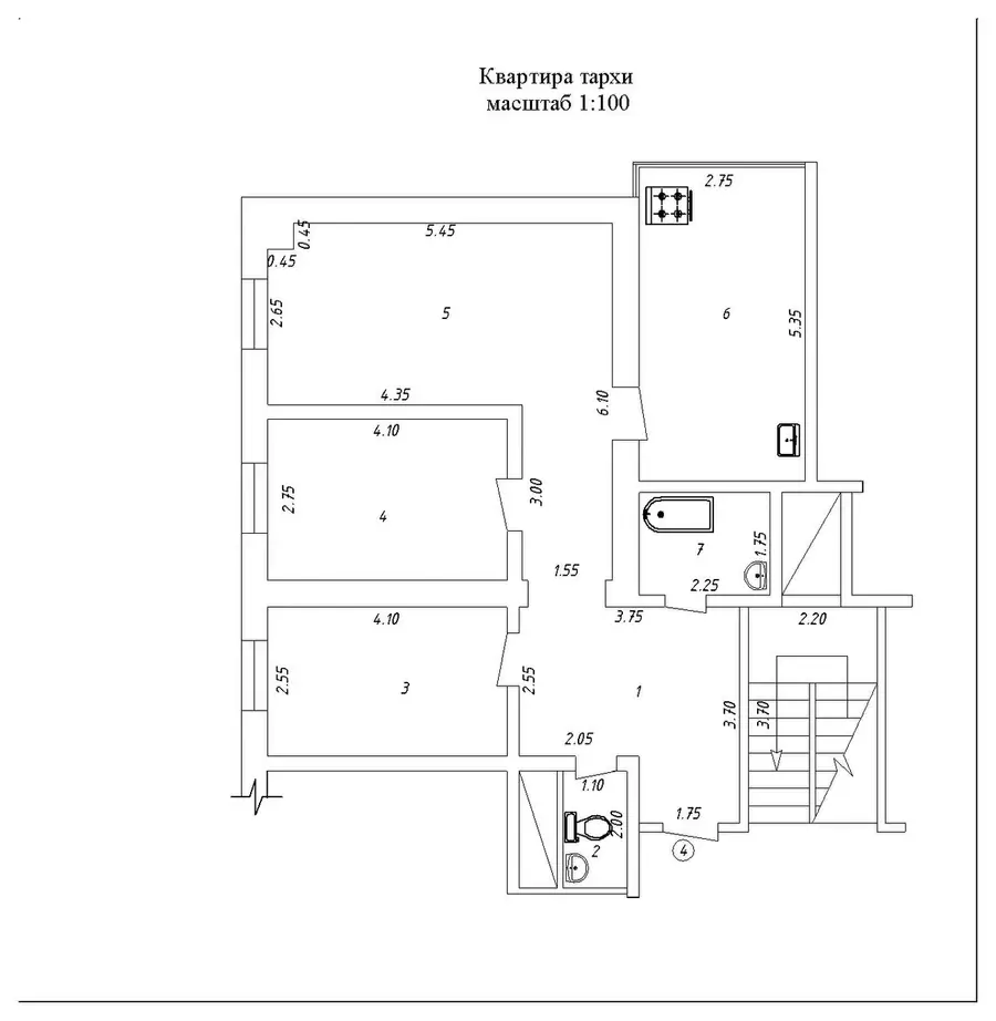 Продается 3-комнатная квартира − 81.2 м²