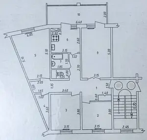 4 xonali kvartira sotiladi − 98 m²