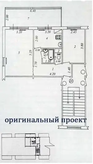 Продается 2-комнатная квартира − 60 м²
