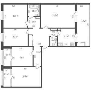 Продается Более 5-комнатная квартира − 108 м²