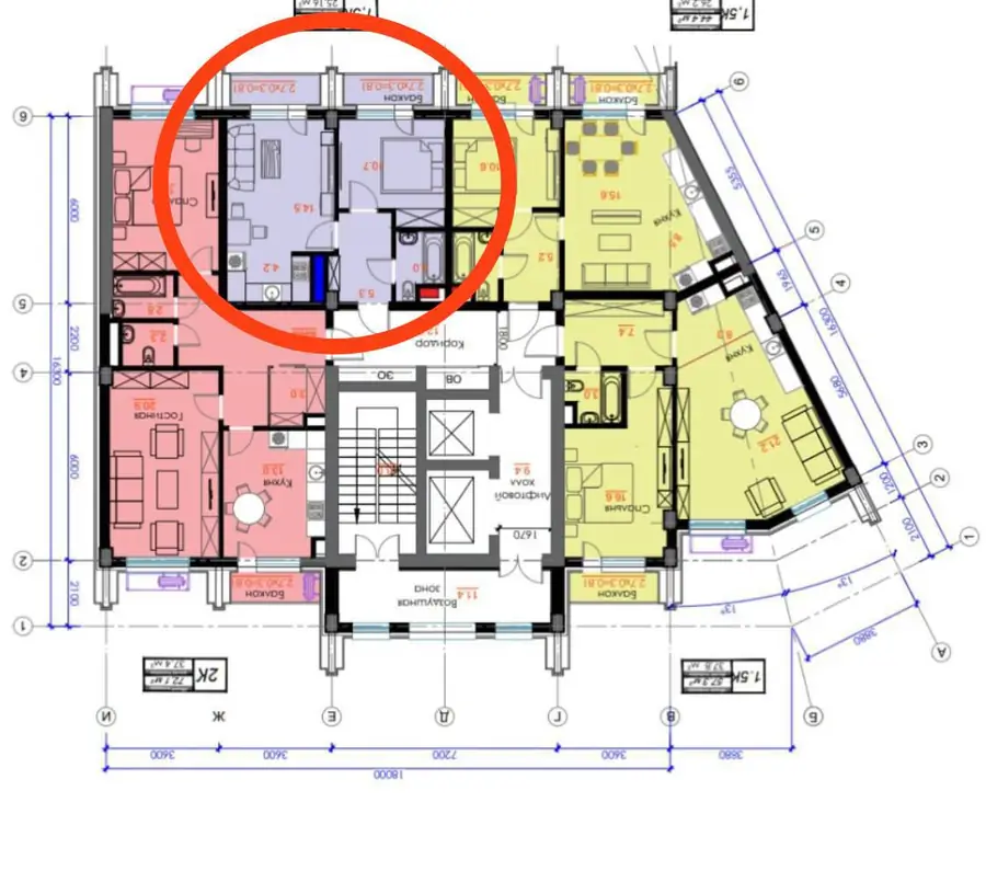 1 xonali kvartira sotiladi − 40 m²