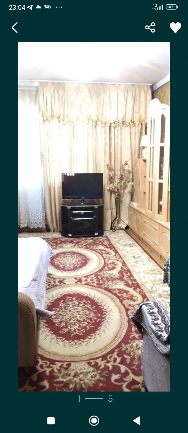 3 xonali kvartira sotiladi − 62 m²