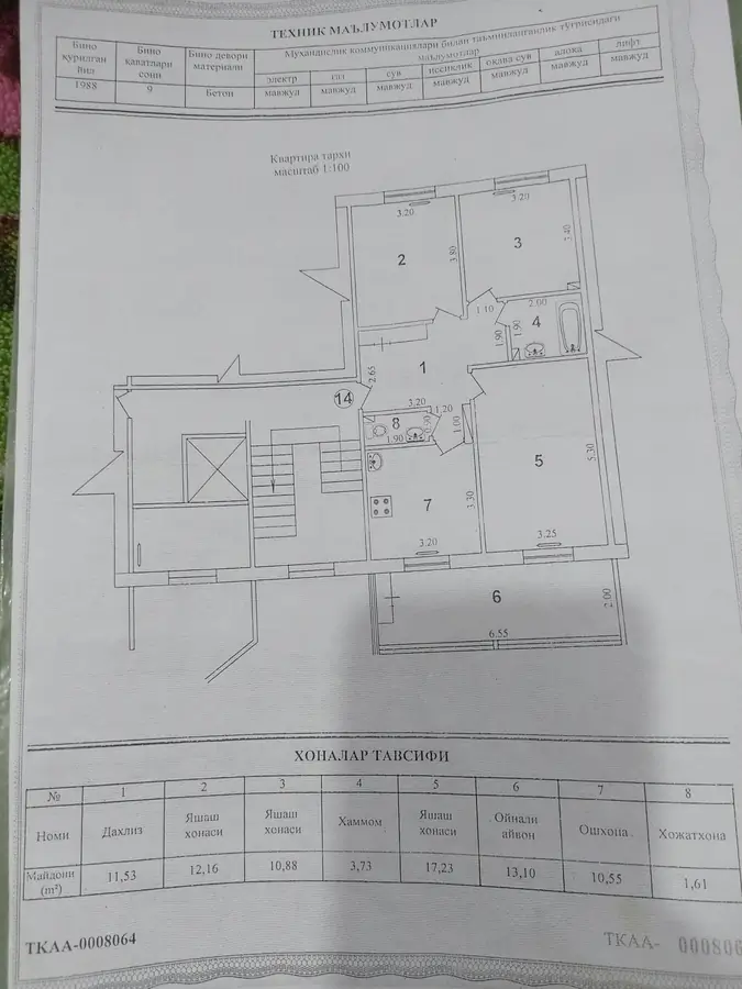 Продается 3-комнатная квартира − 80 м²