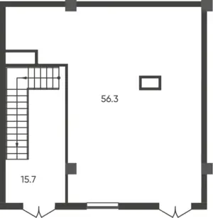 1-комнатная квартира − 56.3 м², 1/9 этаж