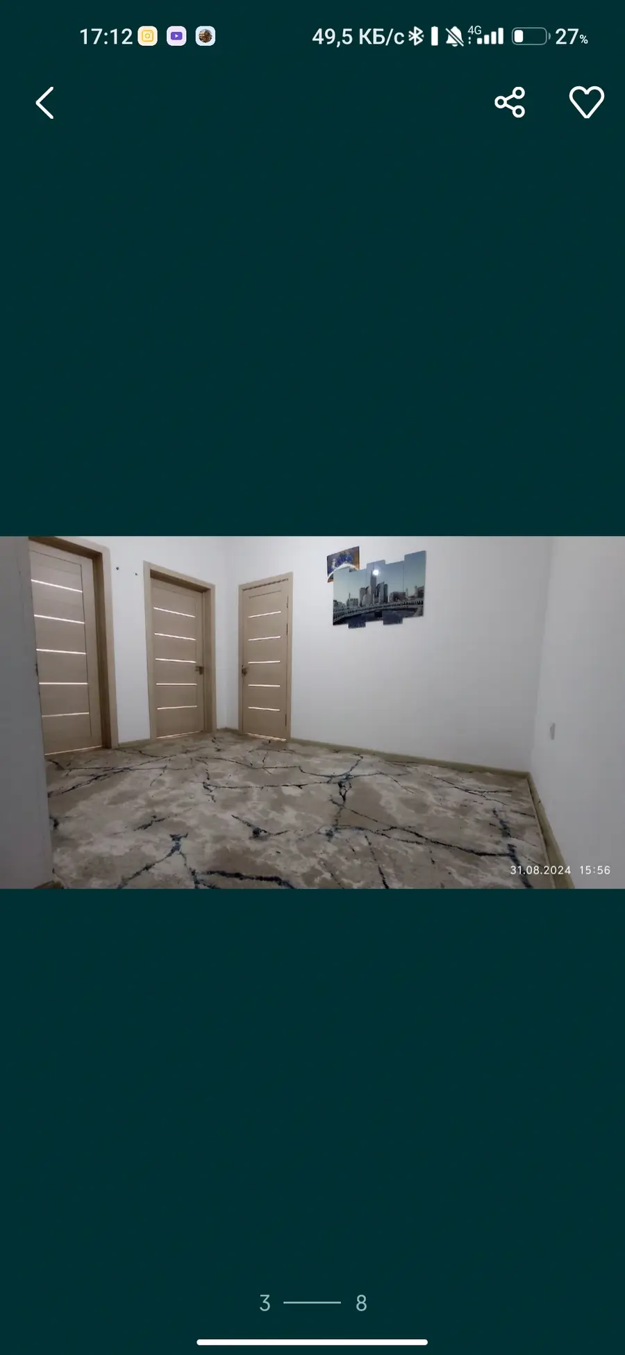 Ijaraga 2 xonali kvartira − 72 m²
