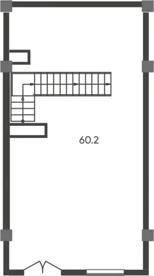 1-комнатная квартира − 60.2 м², 1/9 этаж
