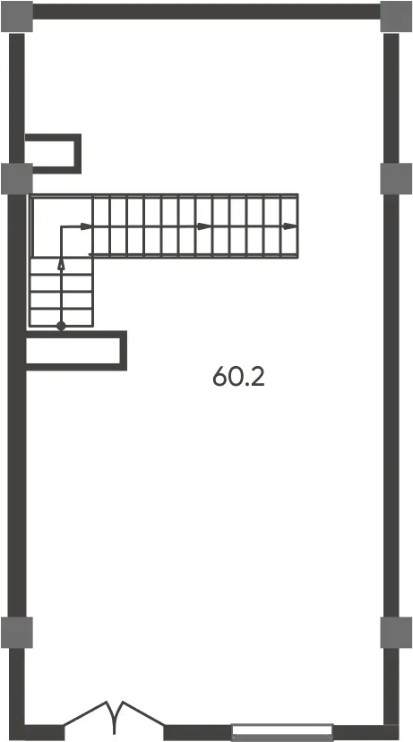 1-комнатная квартира − 60.2 м², 1/9 этаж