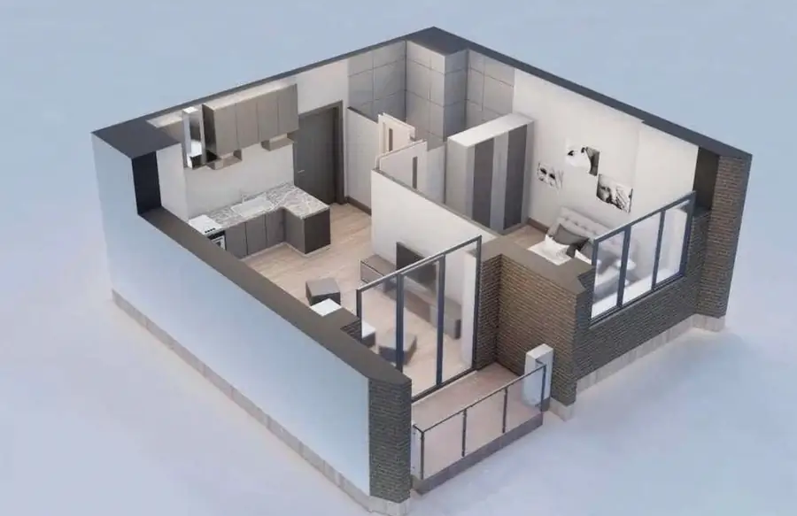 2 xonali kvartira sotiladi − 43 m²