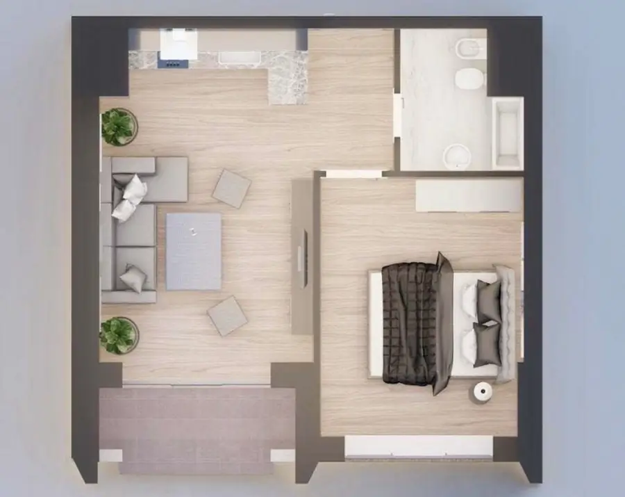 2 xonali kvartira sotiladi − 43 m²