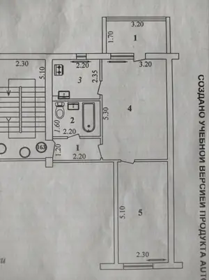 Продается 2-комнатная квартира − 45 м²