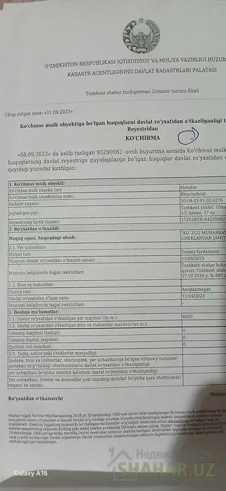 1 xonali kvartira − 46.4 m², 6/9 qavat