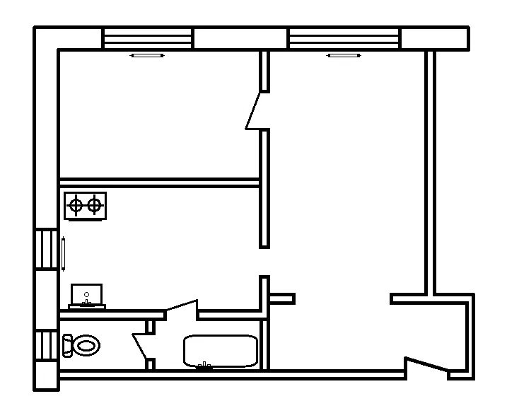 2 xonali kvartira sotiladi − 40 m²