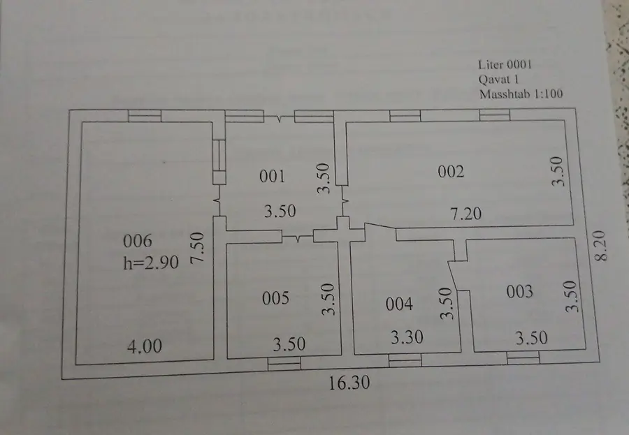 1 qavatli uy − 8000 m², 8 sot. 
