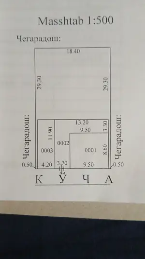 1 qavatli uy sotiladi − 5000 m²