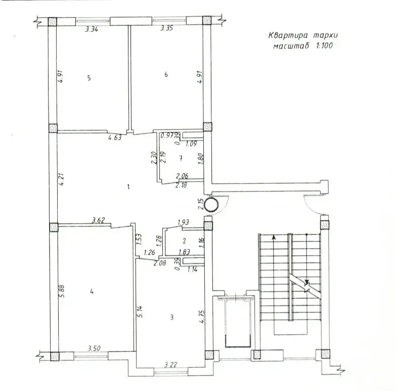3-комнатная квартира − 101 м², 1/8 этаж