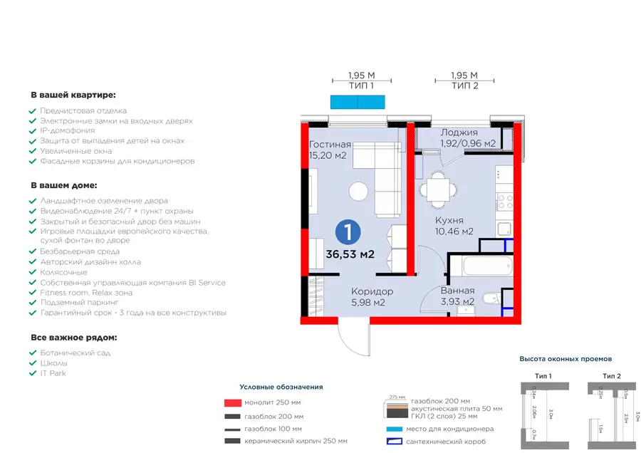 1-комнатная квартира − 37.49 м², 7/16 этаж