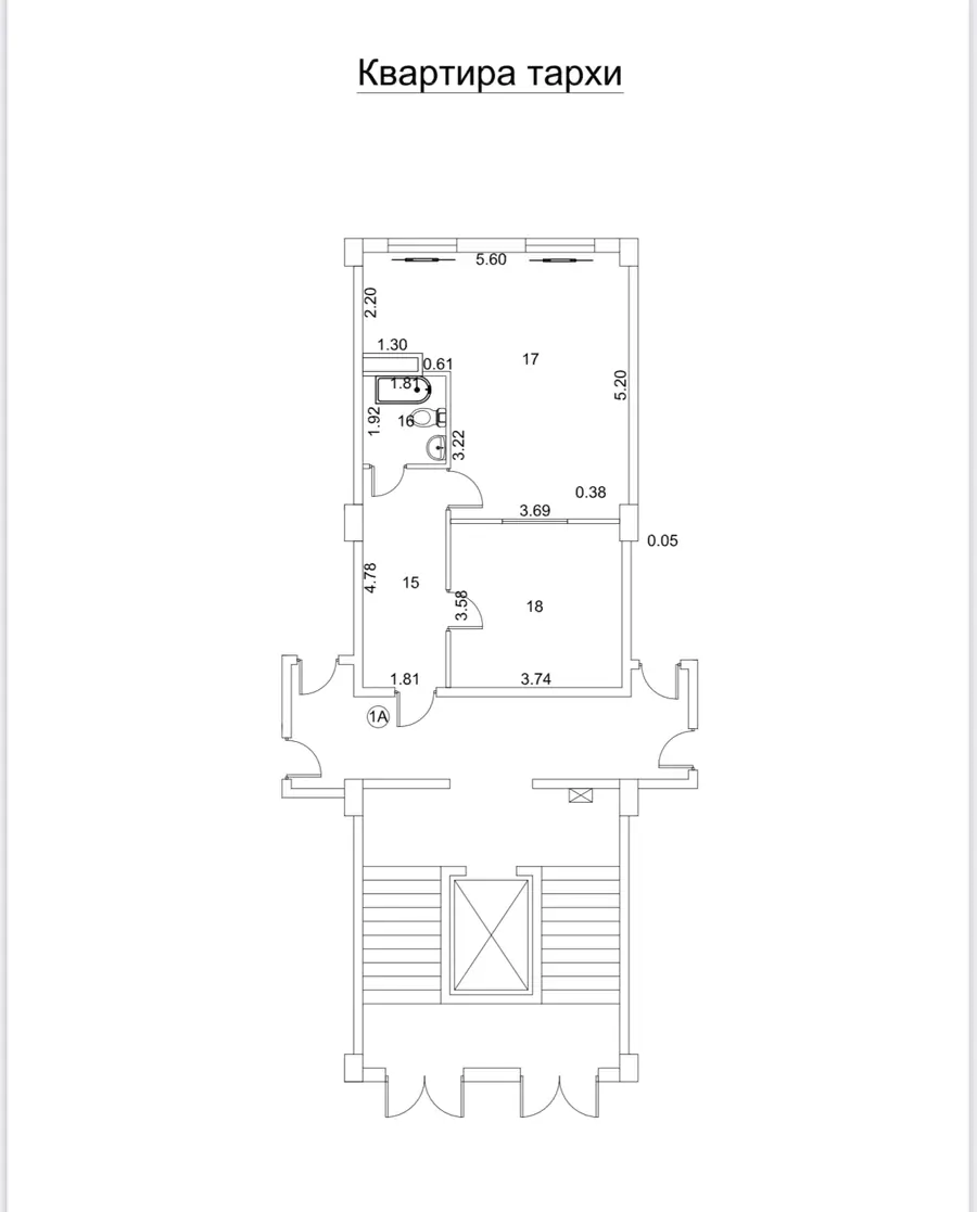 2 xonali kvartira sotiladi − 53 m²