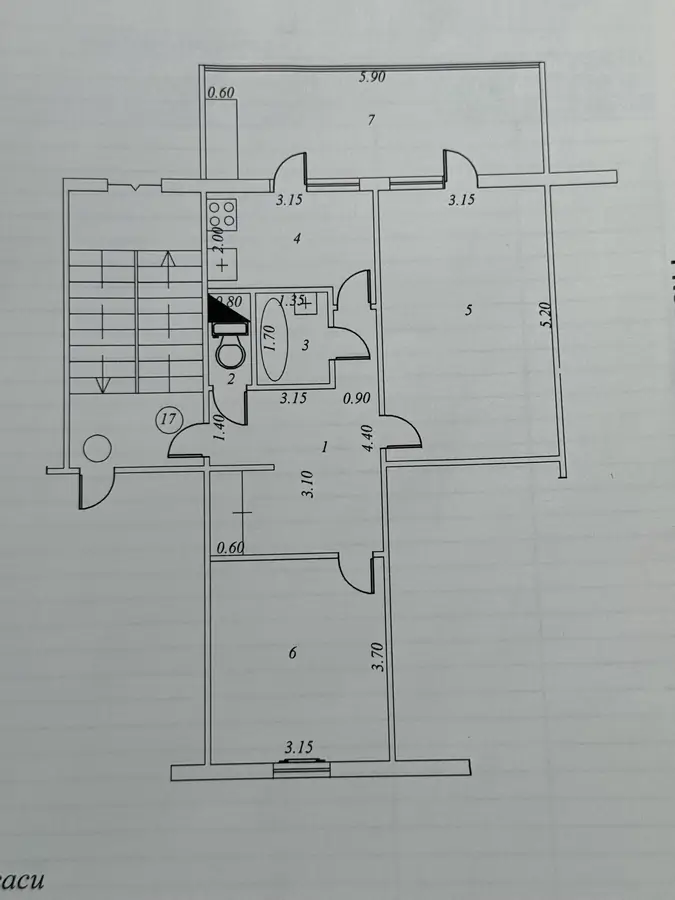 Продается 2-комнатная квартира − 63 м²