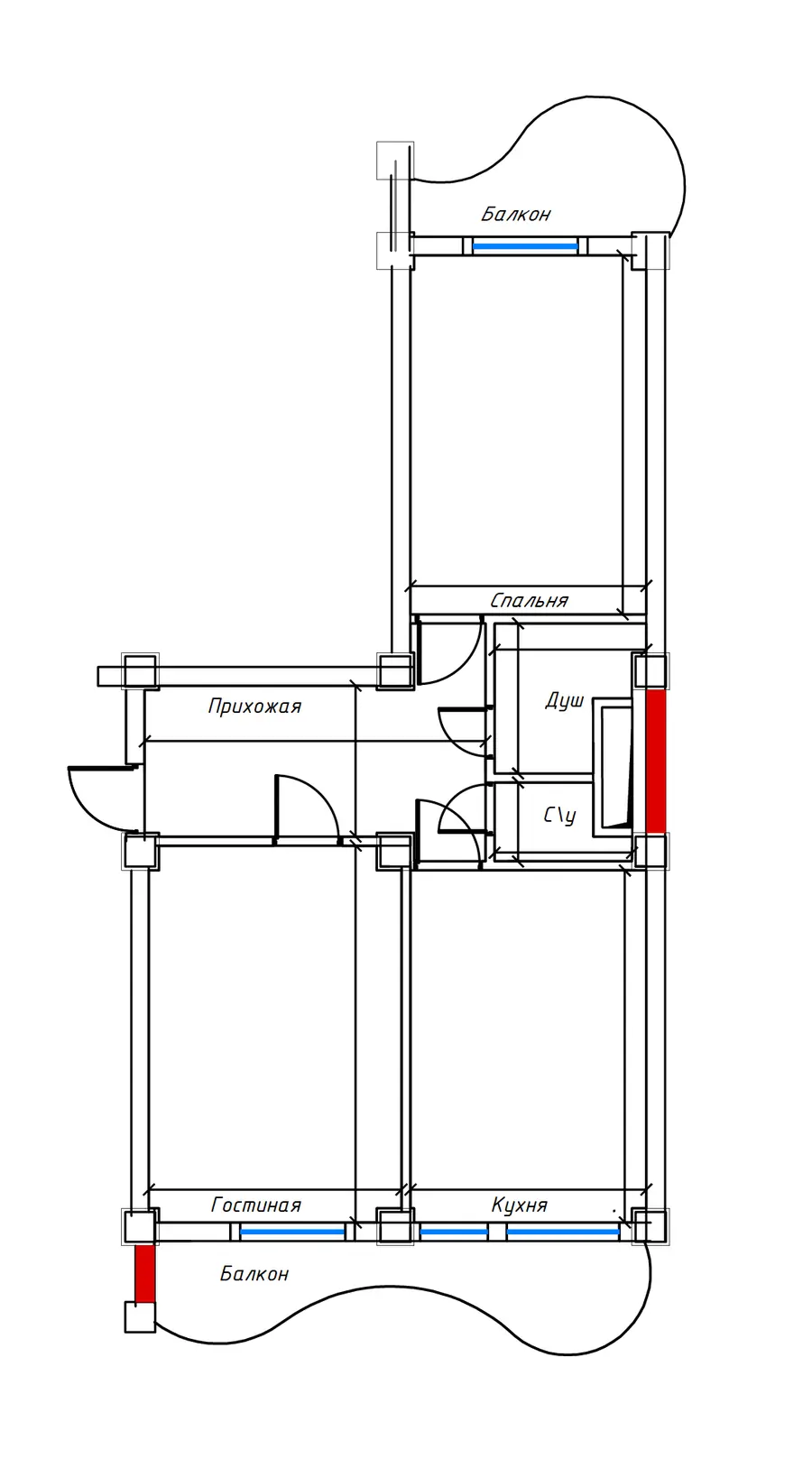 Продается 2-комнатная квартира − 63.8 м²
