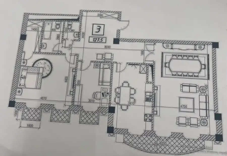 4-комнатная квартира − 127.5 м², 10/12 этаж