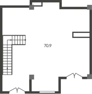 1 xonali kvartira − 70.9 m², 1/9 qavat