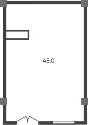 5 dan ortiq xonali kvartira − 48 m², 1/9 qavat