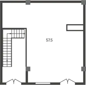5 dan ortiq xonali kvartira − 57.5 m², 1/9 qavat