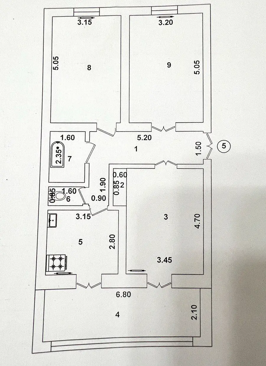 Продается 3-комнатная квартира − 87 м²