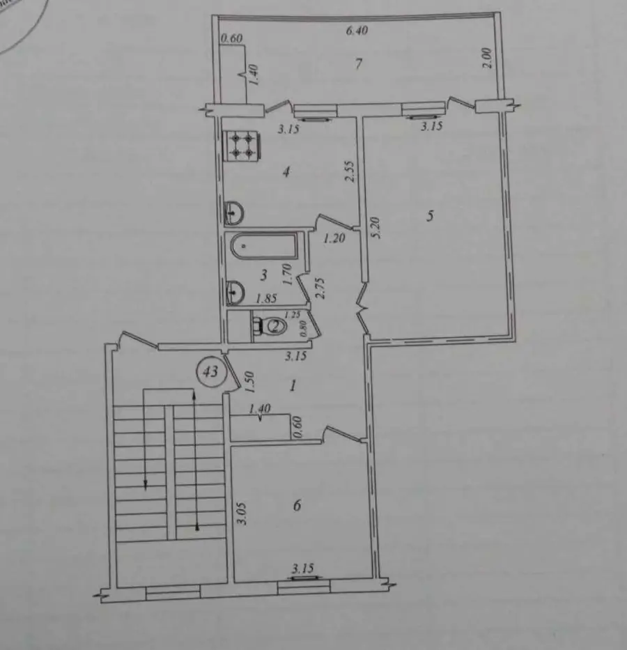 Продается 2-комнатная квартира − 61 м²