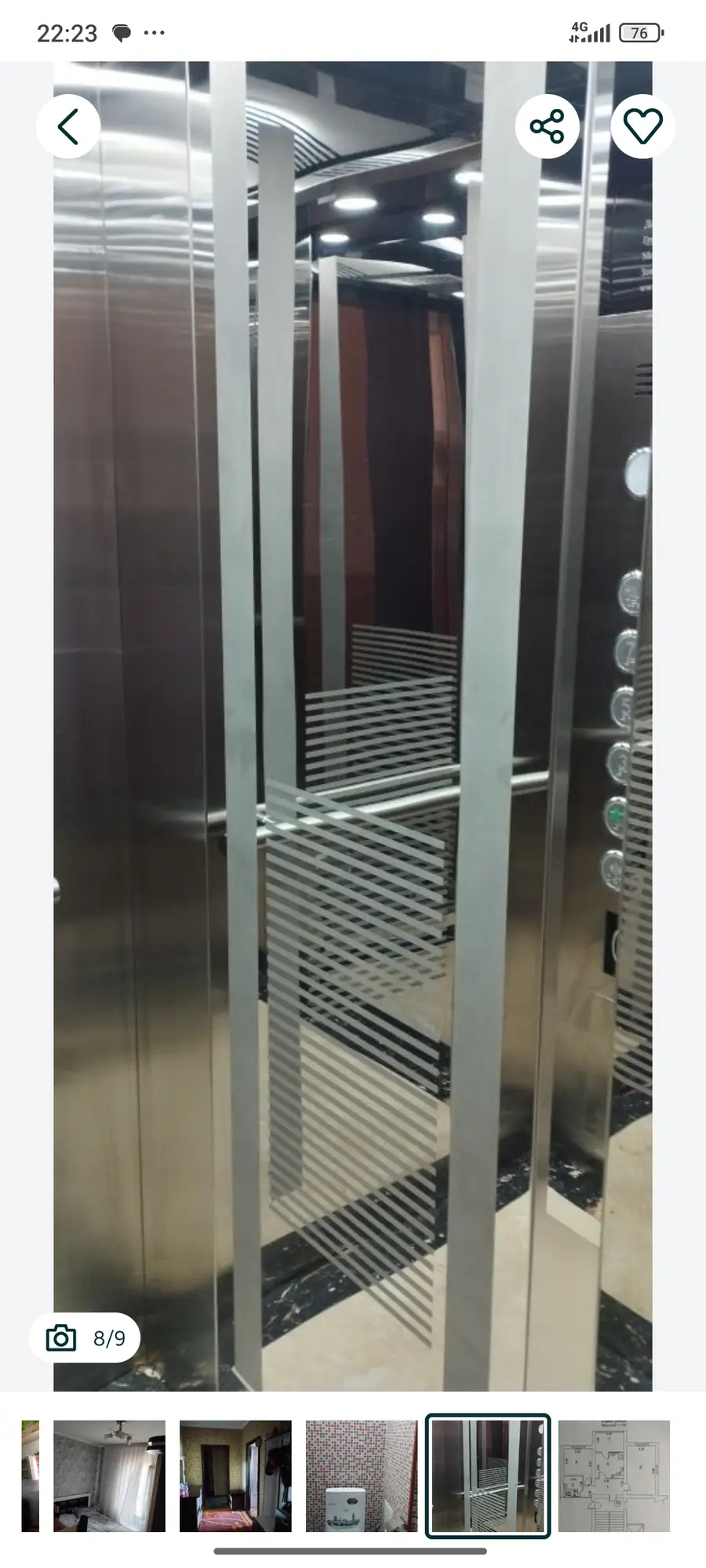 2 xonali kvartira sotiladi − 60 m²