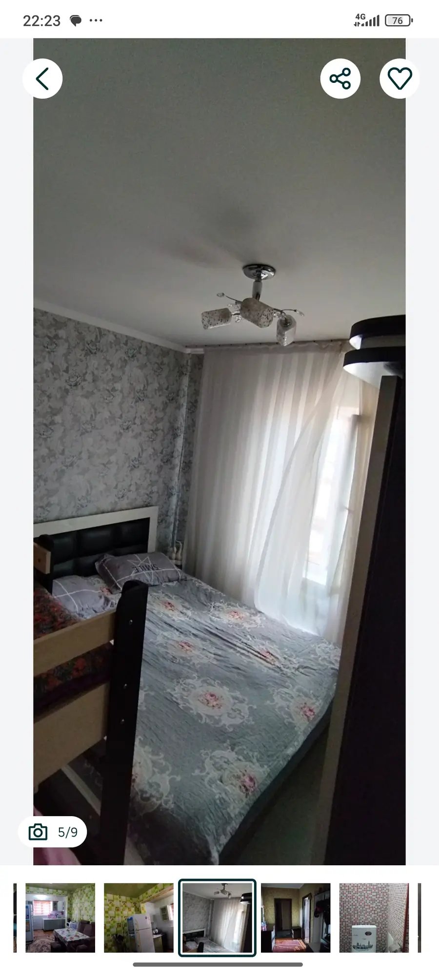 2 xonali kvartira sotiladi − 60 m²