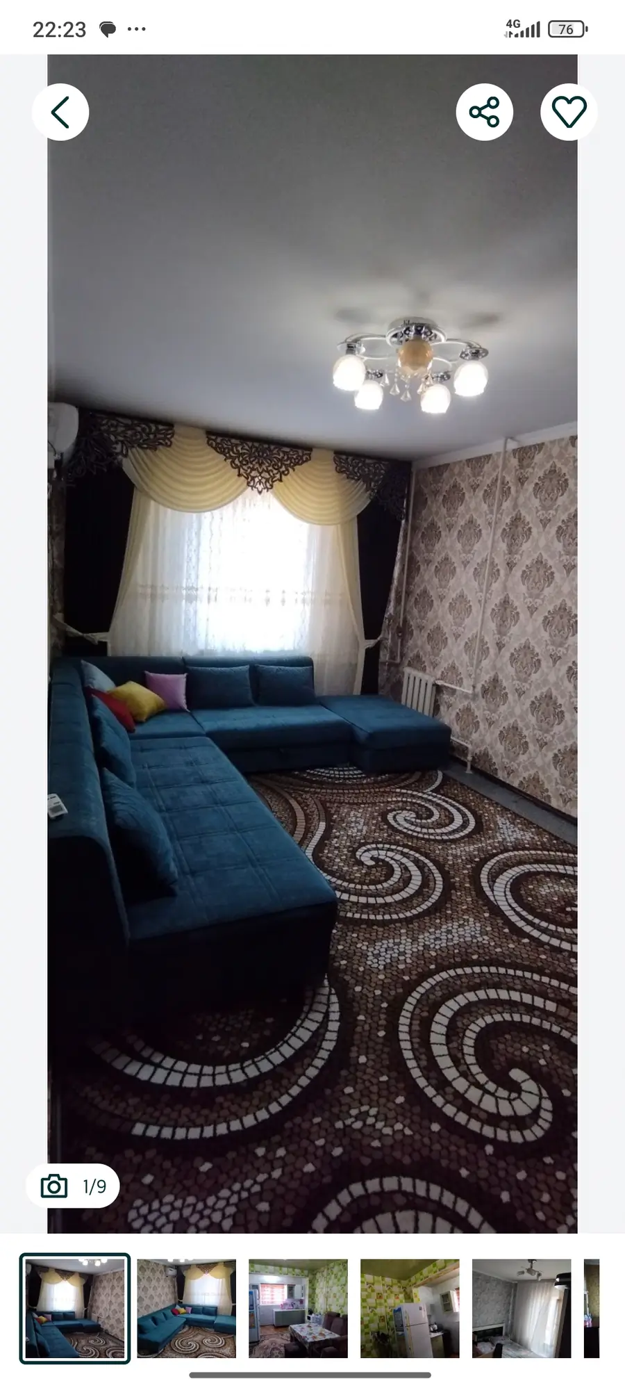 2 xonali kvartira − 60 m², 8/9 qavat