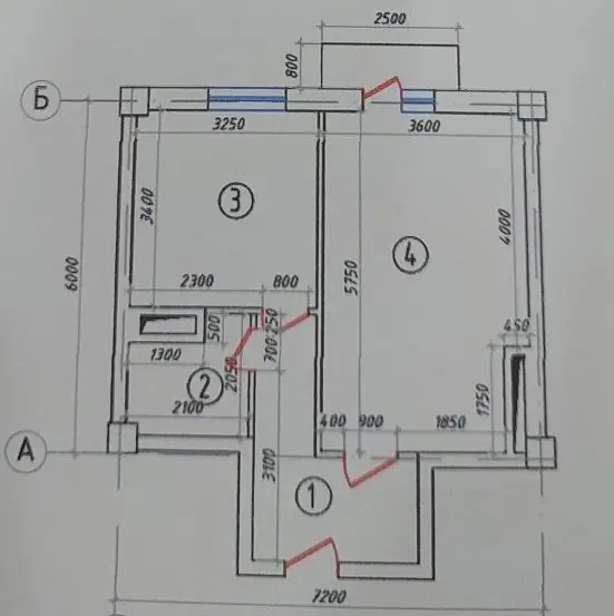 2 xonali kvartira sotiladi − 44.5 m²