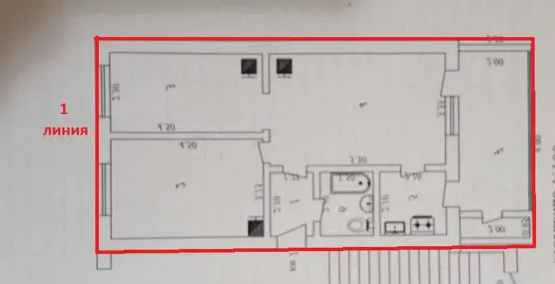 Ofis − 62 m², 1/2 qavat