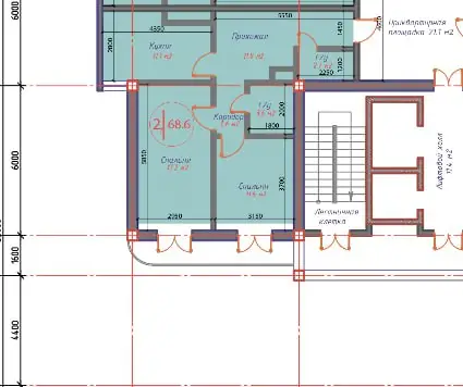 2 xonali kvartira sotiladi − 65.5 m²